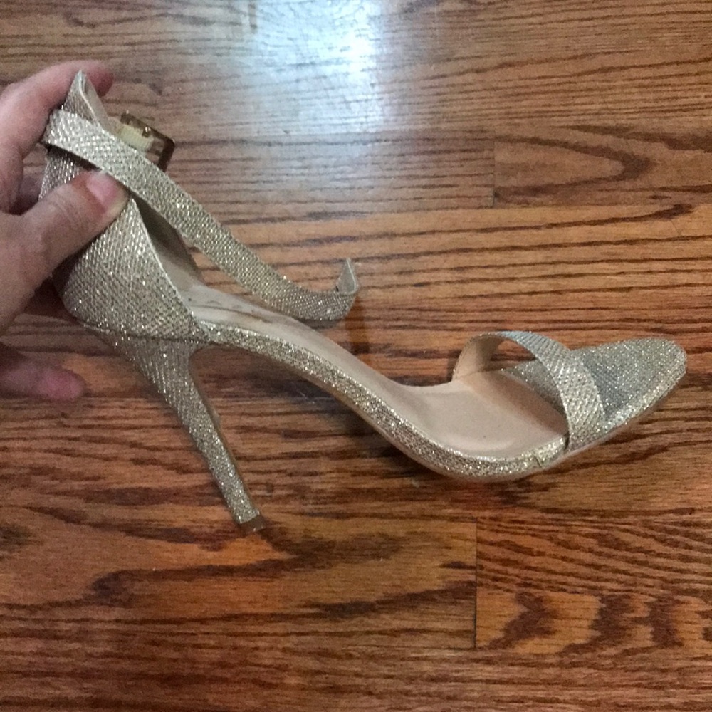 Gold Strapped Heels